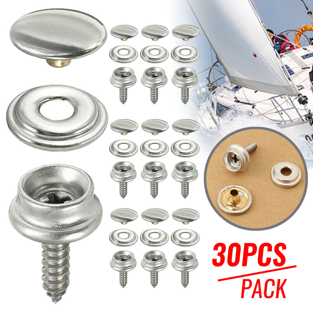 Snap Fastener Set - 30 buah Kit sekrup Capos kanvas