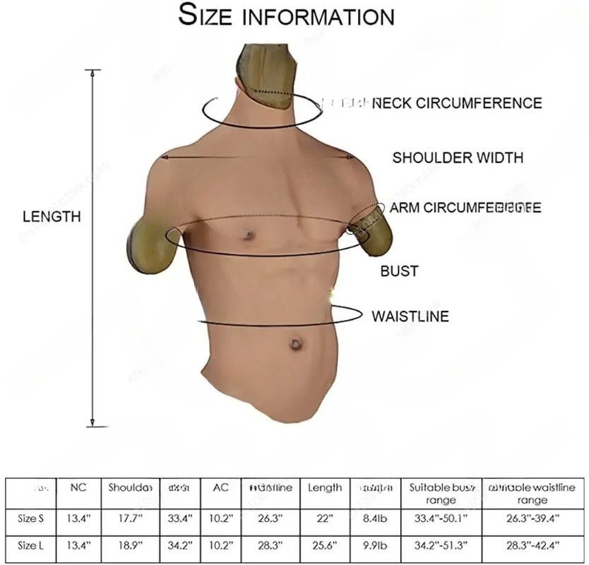 Cosplay Prop Designer - Setelan Dada Pria Setengah Badan dari
