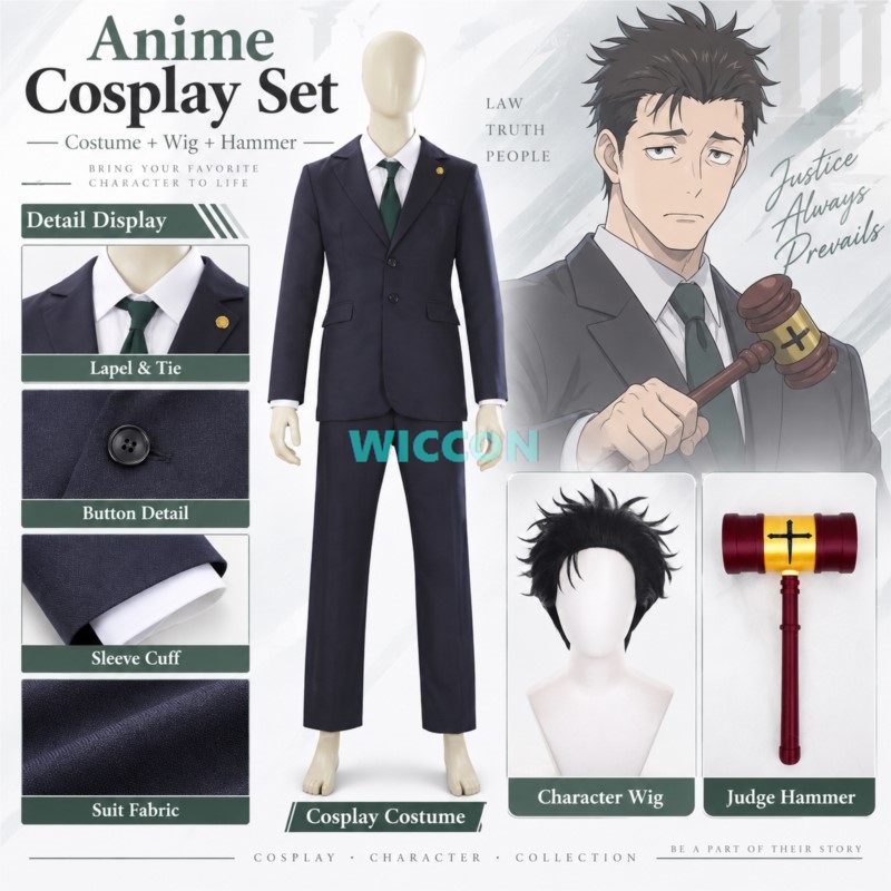 Cosplay Prop Business - Kostum Cosplay Hiromi Higuruma, Wig, Kostum
