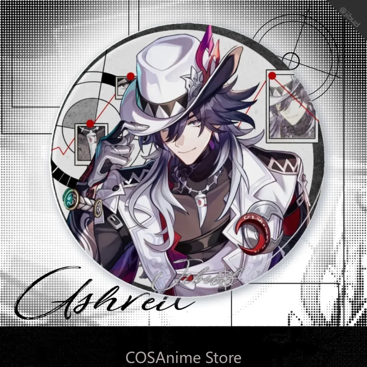 Acrylic Cosplay Prop - Lencana Ashveil Anime Honkai: Star Rail,