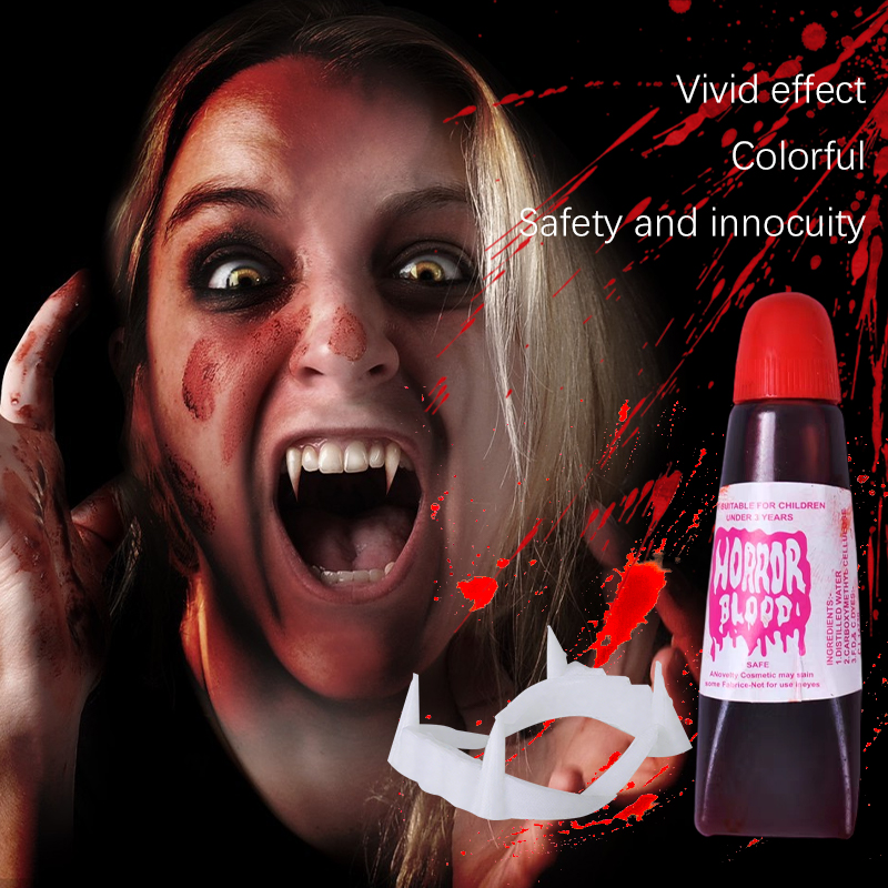 Gigi Palsu Vampir Halloween, S - Cosplay Prop Paint ulasan dan harga