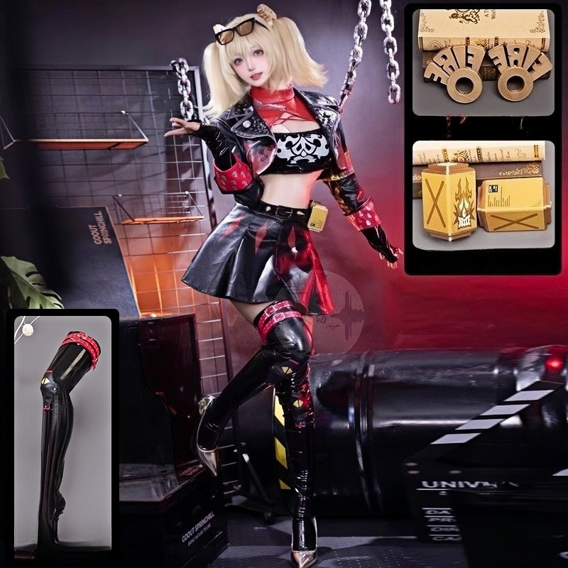Kostum Cosplay Game Zenless Zo - Burnice Cosplay Prop ulasan dan harga
