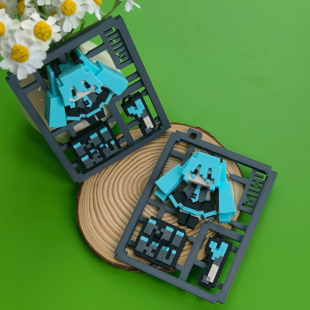 Model Hatsune Miku Pixel Lucu  - Cosplay Prop 3D Print ulasan dan harga