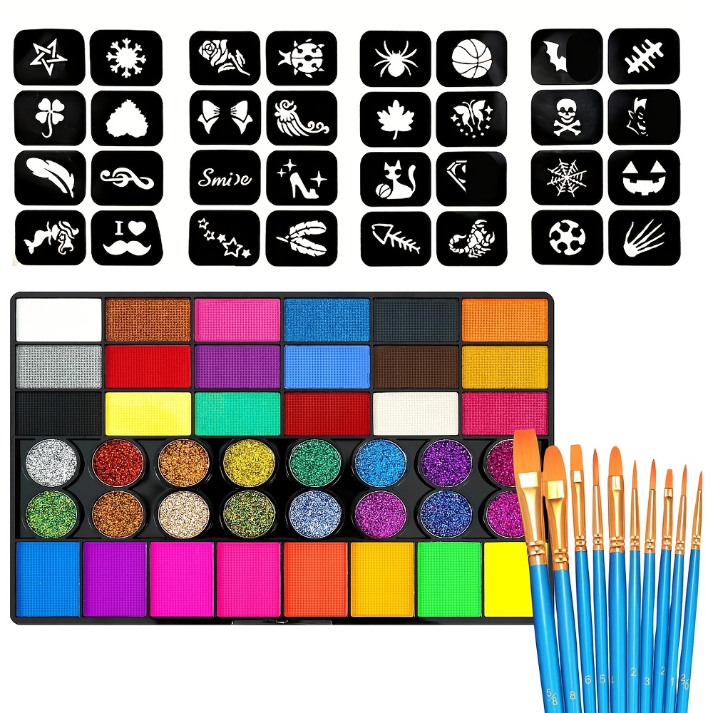 42 Warna Palet Cat Wajah dan T - Cosplay Prop Paint ulasan dan harga