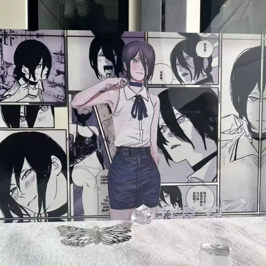 Figur Anime Denji dan Reze Mod - Acrylic Cosplay Prop ulasan dan harga